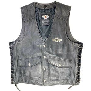 Harley Davidson Mens XL Leather Riding Vest